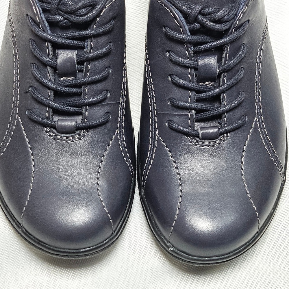 Clarks Collection Navy Blue Leather Lace Up Oxford Shoes Women Size 5.5 US - Picture 9 of 11